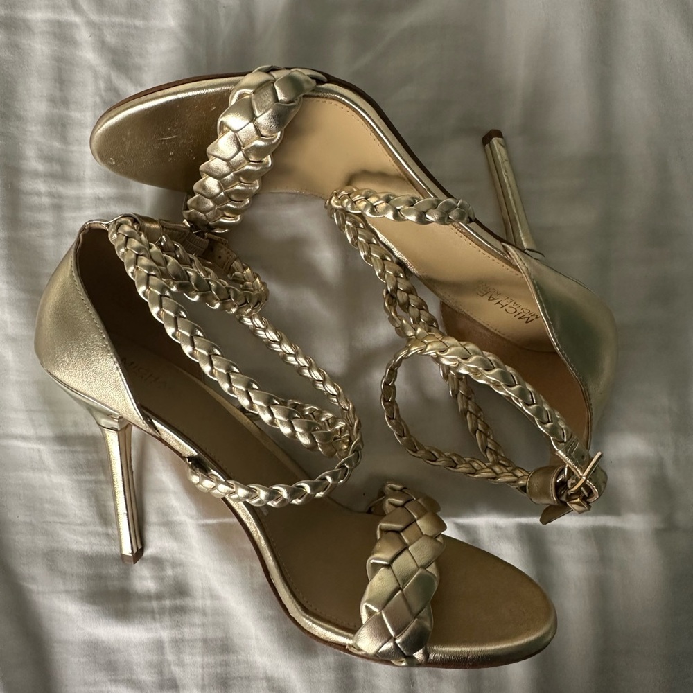 Michael Kors Metallic Braided Heels